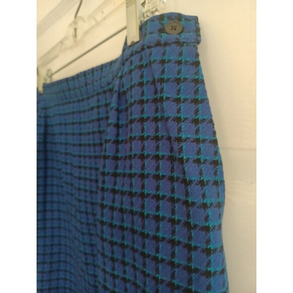 Pendleton vintage classic wool midiskirt 16 blue plaid pockets lined preppy USA - Picture 3 of 10